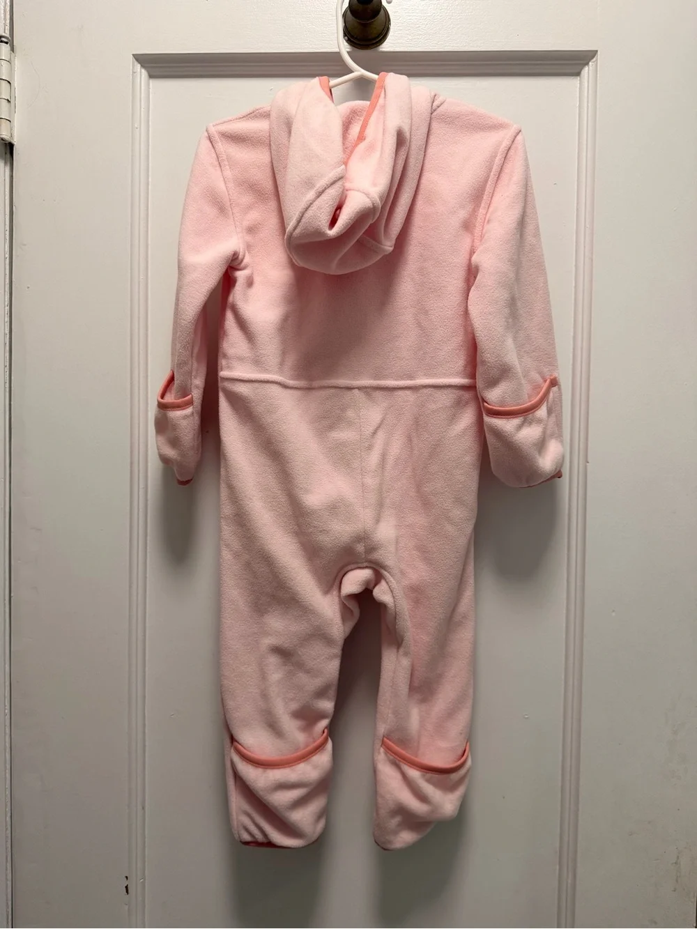 The North Face Pink Hooded Fleece One-Piece Footie